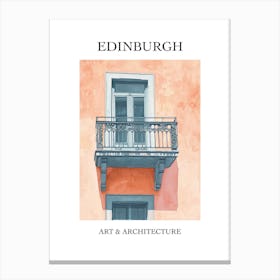 Edinburgh Travel And Architecture Poster 2 Canvas Print