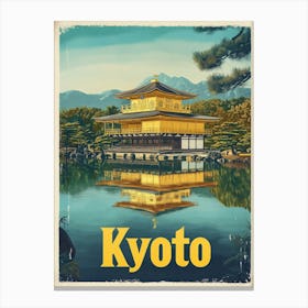 Aihrgdesign A Classic 1960s Travel Poster For Kyoto 4 Canvas Print