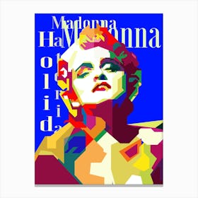 Madonna 80s Pop Singer Famous Pop Art WPAP Canvas Print