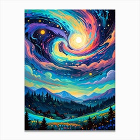 Galaxy Painting 6 Canvas Print