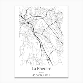 La Ravoire,France Minimalist Map Canvas Print