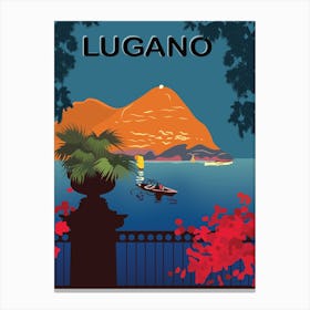Lugano Lake From The Terrace Canvas Print