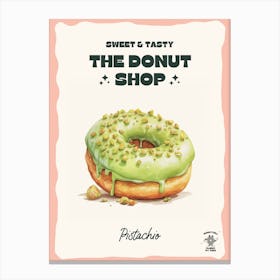 Pistachio Donut The Donut Shop 3 Canvas Print