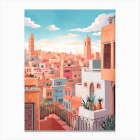 Casablanca Morocco 1 Illustration Canvas Print