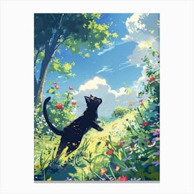 Cat In The Meadow Canvas Print