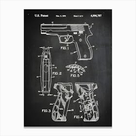 Sig P226 Patent Print Sig Sauer Art Sig Sauer Decor Gun Patent Sig Sauer Poster Gun Blueprint Police Gun Patent Art G7871 Canvas Print