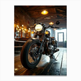 Yamaha Motorcycle Canvas Print