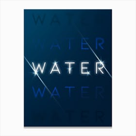 Motivational Words Elements Water Quintet Canvas Print
