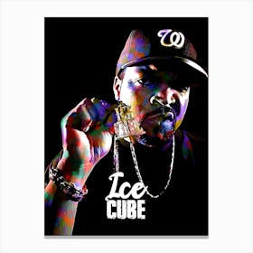 Ice Cube American Rapper in Colorful Toile