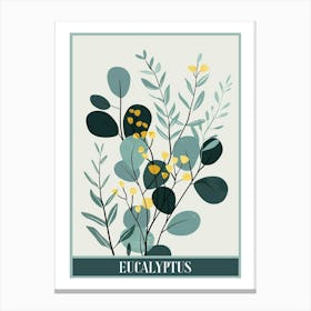 Eucalyptus Tree Illustration Flat 1 Poster Canvas Print