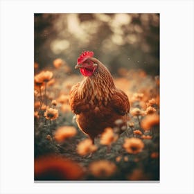 Chicken Portrait Canvas Print