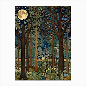 William Morris Moonlight In The Forest 87 Canvas Print