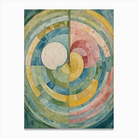 Abstract Rainbow Spiral Canvas Print