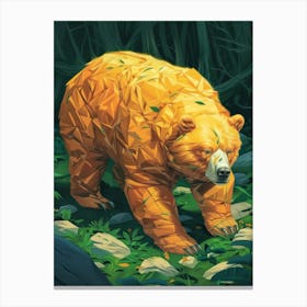 Polygonal Bear 2 Canvas Print