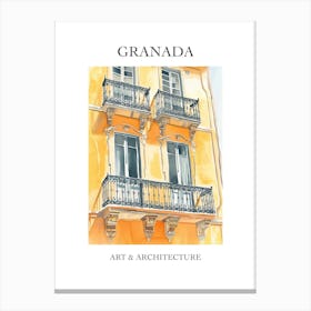 Granada Travel And Architecture Poster 1 Canvas Print