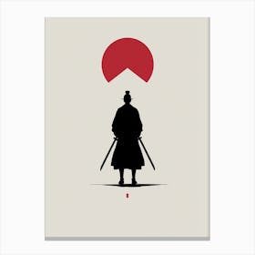 Minimal Samurai Warrior Canvas Print