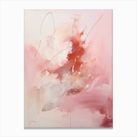 Muted Pink Tones, Abstract Raw Painting 2 Canvas Print