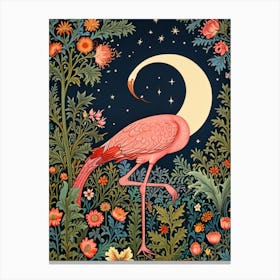 William Morris Pink Flamingo 1 Canvas Print