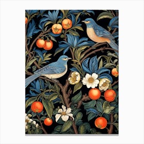 Bluebirds On A Tree Canvas Print