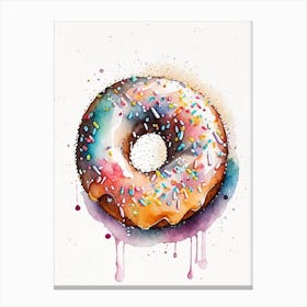 Sprinkles Donut Cute Neon 5 Canvas Print