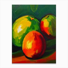 Honeydew Fruit Vibrant Matisse Inspired Painting Fruit Canvas Print
