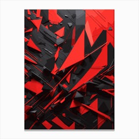 Abstract Red And Black Background Modern Canvas Print