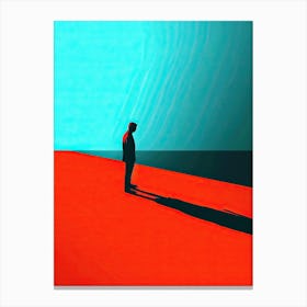 Shadow Of A Man, Minimalism 1 Canvas Print