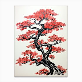 Bonsai Tree 7 Vintage Japan Poster Canvas Print