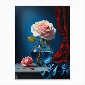 Rose In A Vase Canvas Print