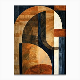 Abstract golden shapes Canvas Print