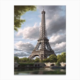 Eiffel Tower Paris France Dominic Davison Style 12 Canvas Print