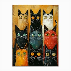 Group Of Cats 11 Canvas Print