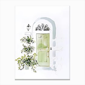 Green Door 1 Canvas Print