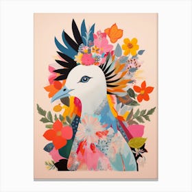 Bird With A Flower Crown Dove 1 Canvas Print
