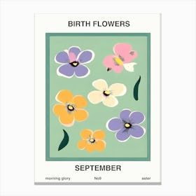 Birth Flowers September Canvas Print