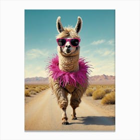 Llama In Sunglasses 1 Canvas Print