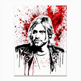 Kurt Cobain Portrait Ink Painting (30) Canvas Print