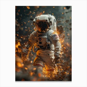 Fantasy Whimsical Astronaut 3 Canvas Print