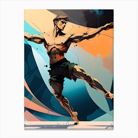 Abstract Dancer In Motion Muscles And Movement Canvas Print