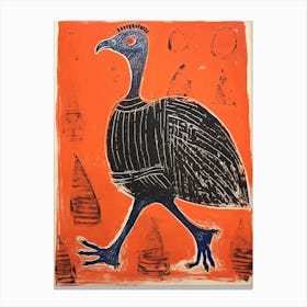 Turkey, Woodblock Animal  Drawing 4 Canvas Print