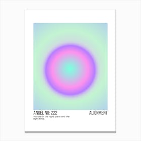 Angel Number 222 Alignment Canvas Print