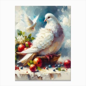 White pigeon Canvas Print