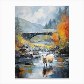 Highland Sheep In Glen Etive 2 Canvas Print