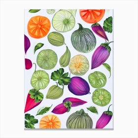Tomatillo 2 Marker vegetable Canvas Print