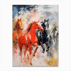 Horse Abstract Expressionism 4 Canvas Print