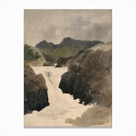 Waterfall In Iceland Canvas Print