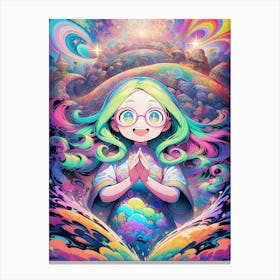 Psychedelic Girl Canvas Print