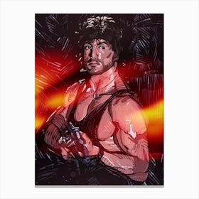 Sylvester Stallone Rambo Canvas Print