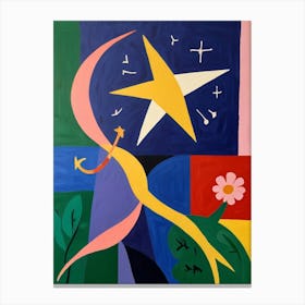 Star And Flower Canvas Print