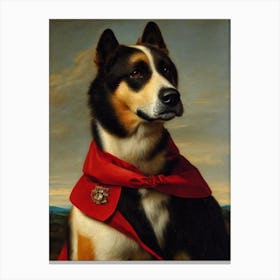 Canaan Dog Renaissance Portrait Oil Painting Canvas Print